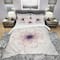Designart 'Perfect Glowing Fractal Flower in Purple' Modern & Contemporary Bedding Set - Duvet Cover & Shams